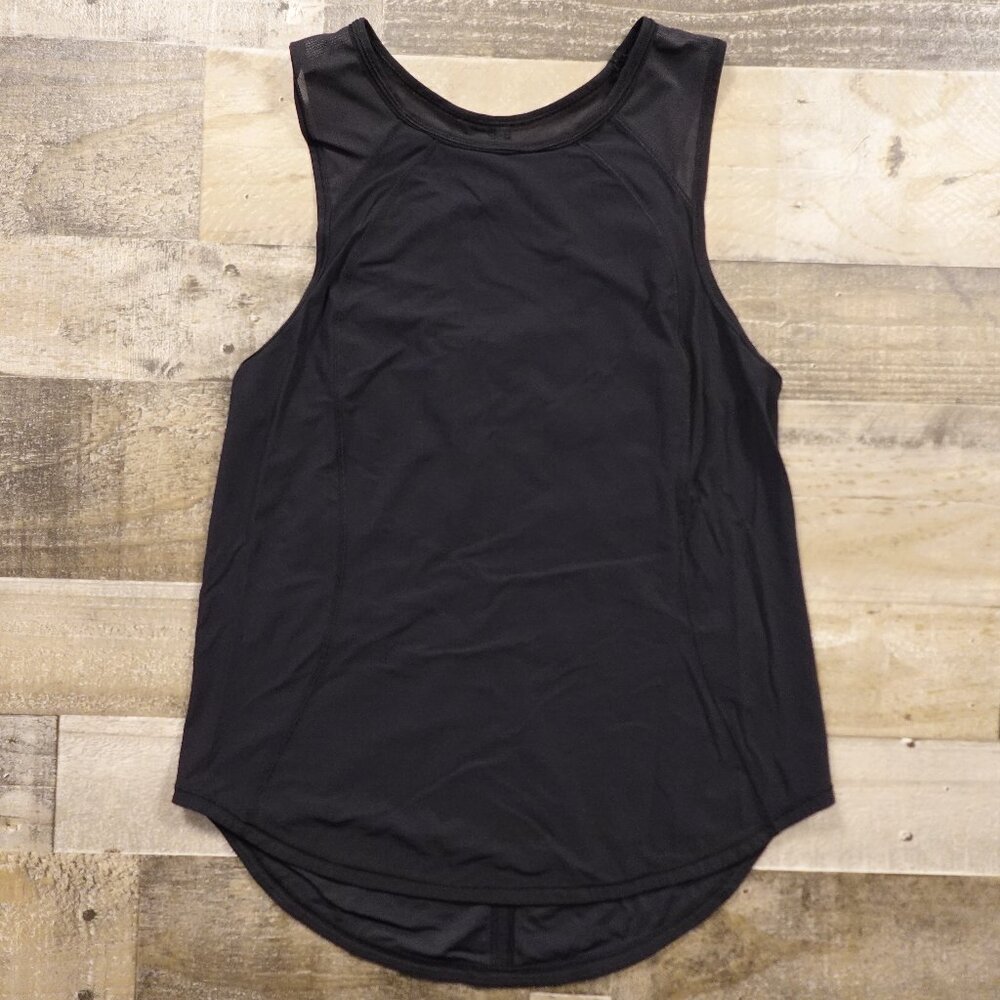 Lululemon Sculpt Tank II Women’s Size 4 Black Mesh Back Lightweight